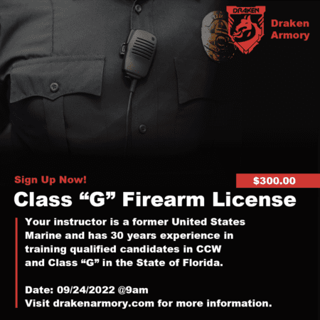 Class “G” Firearms License